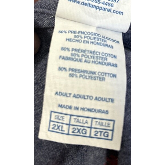 NEBRASKA CORNHUSKERS Gray T-Shirt Football Men's 2XL 50% Cotton 50% Polyester - Picture 6 of 6